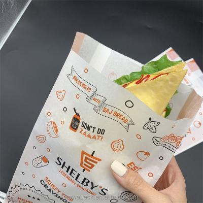 China Recycled Materials Kraft paper bags food grade paper bags restaurant restaurant bags with logos for sale