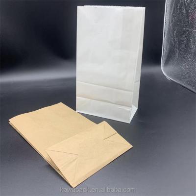 China Recycled Materials Grocery Sandwich Takeaway Fast Food Packaging Bags For Lunch Recycled Brown Color for sale