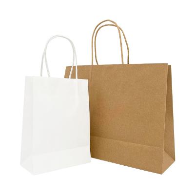 China Recycled Materials Paper Bag Custom Printed Kraft Paper Bags Recyclable Shopping Clothing Gift Bag Food Take Away With Your Own Logo for sale