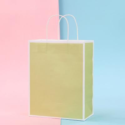 China Recycled Materials Paper Bag Custom Printed Kraft Paper Bags Carrier Bag Paper for sale