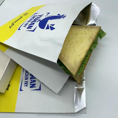 China Bio-degradable Wholesale Kebab Grill Bbq Food Grade Take Out Aluminum Paper Bags For Chicken for sale