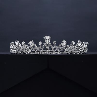 China Casual Women's Bridal Crystal Crown Wedding Accessories Alloy Rhinestone Headwear for sale