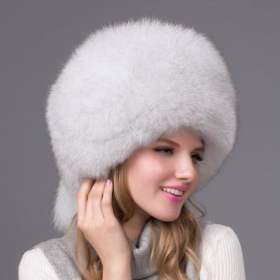 China Garment Ladies Warm Russian Outdoor Girls Beanies Hats Real Fox Fur Women Winter Fur Hats Genuine Natural Headwear for sale