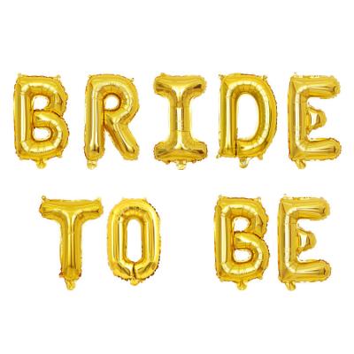 China Foil Rose Gold BRIDE TO BE Letter Foil Balloons Wedding Decorations Baby Shower Valentine's Day Bride Helium Balloon Decor Supplies for sale