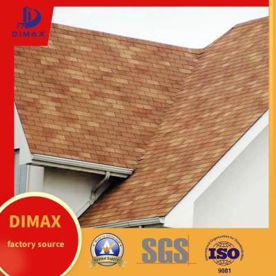 China Color Stone Coated Fiberglass Asphalt Shingles Waterproof Fire-resistant Shingles ODM for sale