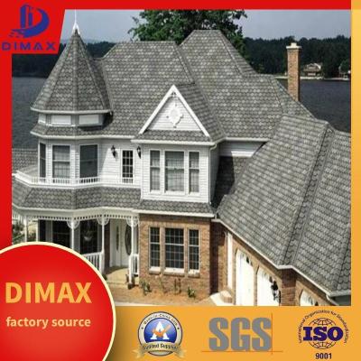 China 2layers Colored Stone Coated Fiberglass Asphalt Roof Shingles Fireproof for sale