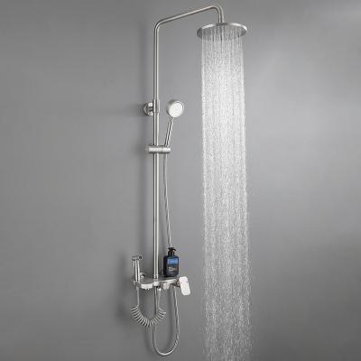 China Modern High Quality Wall Mounted Single Handle Faucet Rain Shower Set For Bathroom for sale