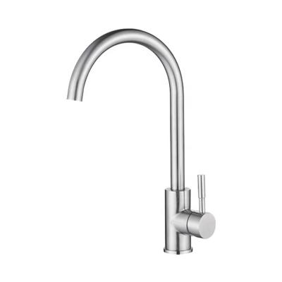 China Monocomando de torneiras stainless steel handle hot and cold water mixer kitchen faucet wholesale 304 thermostatic single sink faucet for sale