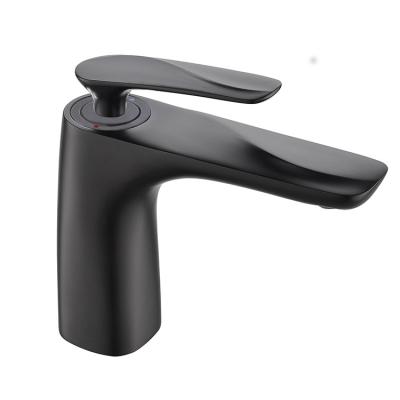 China Thermostatic Faucets Wholesale Single Deck Mounted Short Single Handle Matt Black Bathroom Luxury Waterfall Maxier Faucet Taps for sale