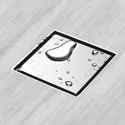 China Modern Quadrate Bathroom Floor Drain For Bathroom With Tile Insert Cover Hair Strainer for sale