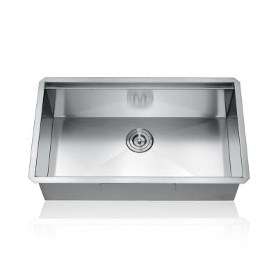 China Without Faucet 304 Stainless Steel Bowl Kitchen Sink Single Sink 3018 Handmade Farmhouse Sink for sale