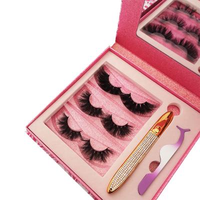 China Cheap Natural False Eyelash Customized Seller Customized Real Mink Eyelashes 12-18mm Magnetic False Eyelashes 3D Mink Eye Lashes Eye Extension for sale