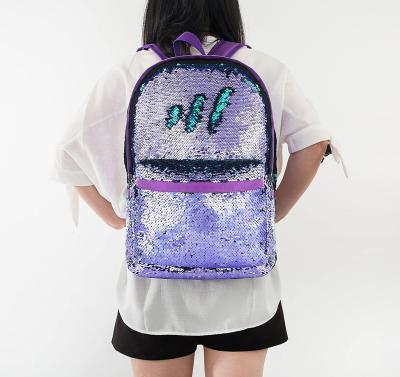 China Waterproof Casual Metallic Girls Hologram School Backpack Lightweight Shiny Backpack for sale