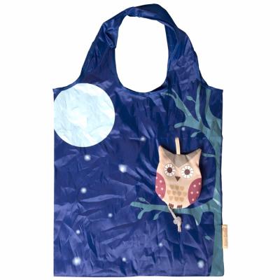 China Cheap Foldable Custom Folding 190t Polyester Folding Animal Custom Shopping Bag for sale