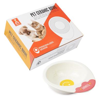 China Viable Copy Dog Bowl Cap Shape Pet Cat Dog Food Customized Ceramic Rabbit Bowl for sale