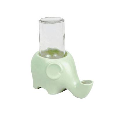 China Sustainable Hot Sale Cute Elephant Shaped Water Saving Device Pets Drinking Cat Water Feeder for sale