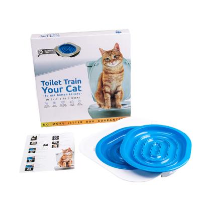 China Sustainable Hot Selling Cat Litter Seat Kit Training System Cat Automatic Toilet Trainer for sale