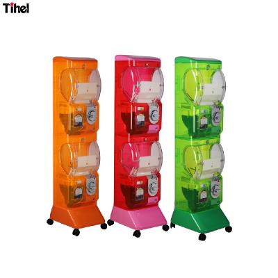 China MECHANICAL TRANSPARENT PLASTIC GACHA CAPSULE TOYS COIN-OPERATED VENDING MACHINE /GASHAPON MACHINE, KIDS GAME MACHINE for sale