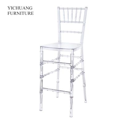 China Clear Transparent Acrylic Modern Outdoor Wedding Events Chiavari Chair Bar Stool Counter for sale