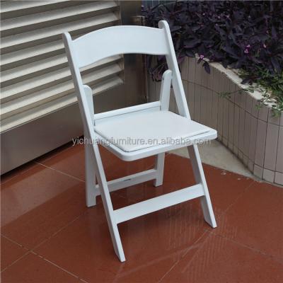 China Modern Used In Design Wedding Garden Outdoor Folding Resin White Foldable Chair for sale