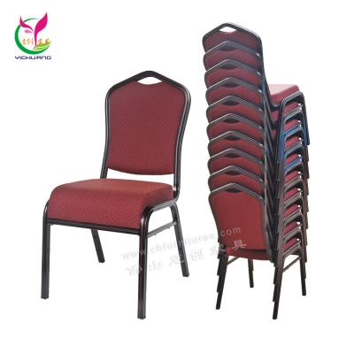 China Modern High Quality Hotel Conference Chair Aluminum Metal Banquet Hall Stackable Chair for sale