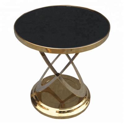 China Modern Wedding Table With Gold Frame Stainless Steel Dining Room Furniture Wholesale Home Furniture Glass Or Marble Modern for sale