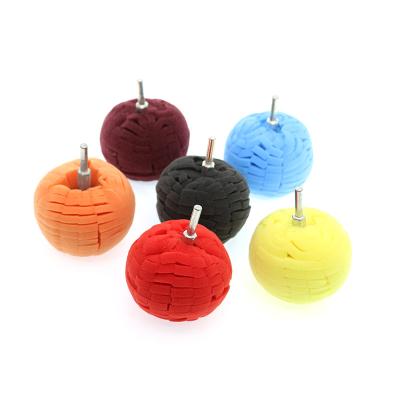 China DURABLE Nice quality Detailing Car Sponge Buffing and Polishing ball Wheel hub Polishing Pads for sale