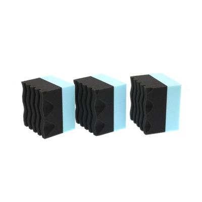 China Car Wash High-density square sponge blue cleaning foam for car detailing waxing for sale