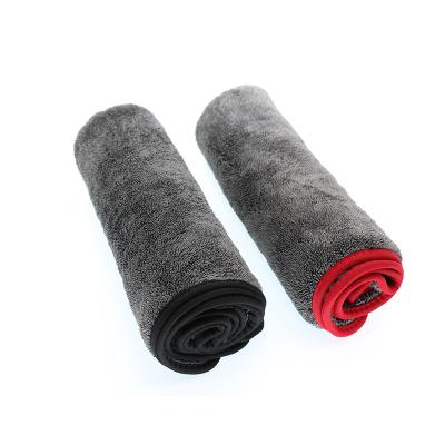 China Car Wash Wholesale high quality 600gsm 40*60cm good water absorption microfiber towel car drying twisted car wash towel for sale