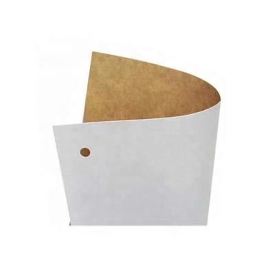 China One Liner Anti-Curl Clay Coated Bleached White Top Back Side Kraft Paper For Food Package for sale