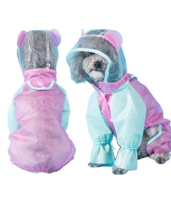 China UFBemo Custom Designer Stocked Waterproof with Hood Rain Coat Hat for Large Dogs Pet Raincoat for sale