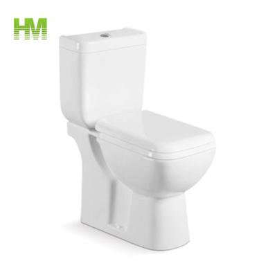 China Ceramic Design Two Trap Toilet Double-flush Square Pieces P With Big Outlet Hole for sale