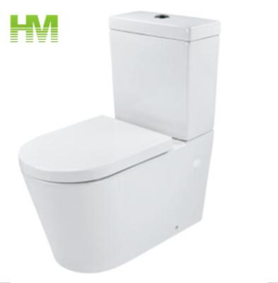 China Double-Flow European Style Two Piece Fully Back To The Wall Ceramic Rimless Toilet for sale