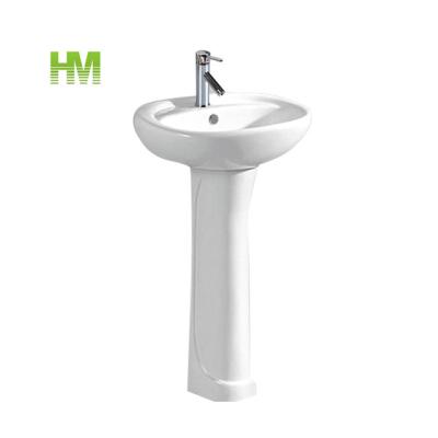 China Africa Sustainable White Market 20 Inch High Gloss Ceramic Wash Basin For Ghana for sale