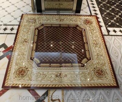 China Glazed Metallic Tiles Crystal Porcelain Living Room Carpet Tile For Mid East for sale