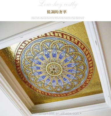 China Luxury Living Room Art Crystal Glass Round Mosaic Wall and Floor Ceiling for sale