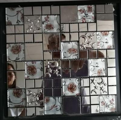 China Wall and Floor Foshan Factory Stainless Steel Bathroom Wall Floor Mosaic Tiles for sale