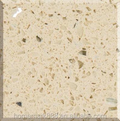 China Strong Chinese beige color artificial quartz stone for countertop for sale