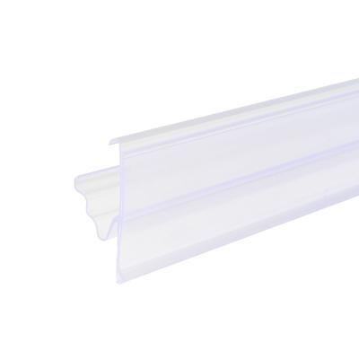 China Good quality with neat finish clear PVC customized extrusion price tag ticket holder datastrip WG39 for supermarket for sale