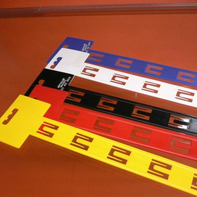 China Custom Logo on Header Clip Plastic Strip Display Hang Strip PP Show Selling Strip for Supermarket for sale