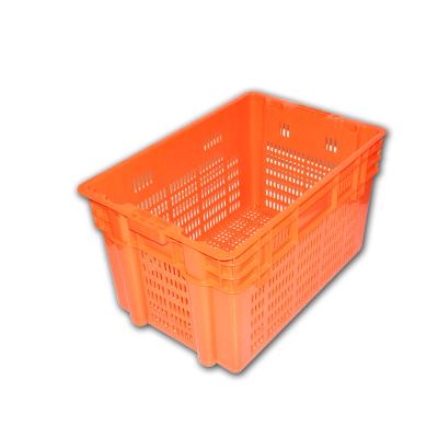 China Logistics Large Capacity Stackable Heavy Duty Plastic Basket For Stackable Storage Mesh Turnover Cash Box 600mmLx400mmWx340mmH for sale