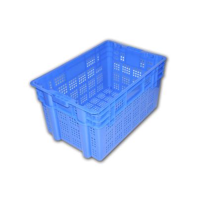 China Logistics Large Capacity Stackable Heavy Duty Plastic Basket For Stackable Storage Mesh Turnover Cash Box 600mmLx400mmWx310mmH for sale