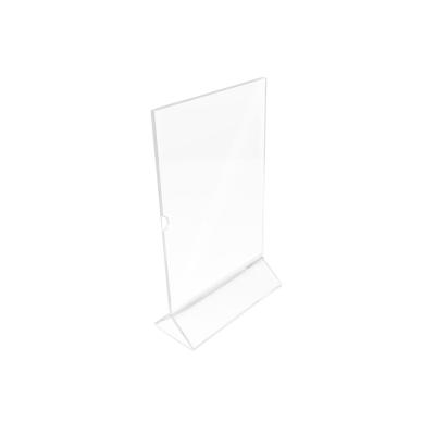 China Accept Original / Customers Design Manufactured Clear Plastic Product Custom Cast Transparent Acrylic A4 Brochure Menu Holder for sale