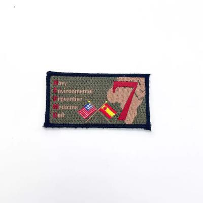 China Viable Custom Design With Logo Embroidery Patches High Quality Clothing Labels Woven Iron Patches Clothing / Bag for sale