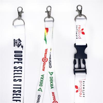 China Custom logo printed lanyard blank cheap OEM id card wholesale OEM sublimation polyester nylon lanyard for sale