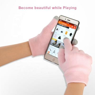 China Daily Washable Moisturize Soften Repair Whiten Skin Moisturizing Treatment SPA Gel Screen Touch Gloves For Dry Skin for sale