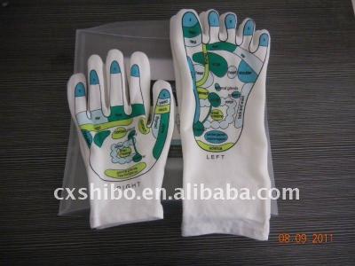 China Knitted gel padded gloves for sale