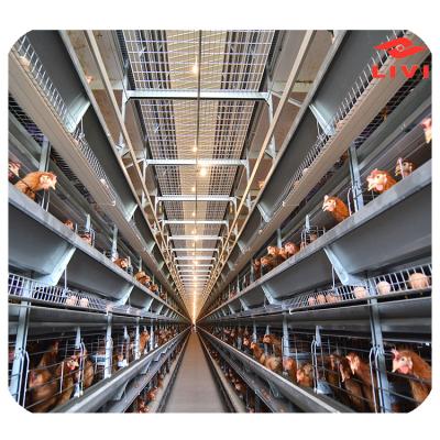 China Hot Sale Poultry Farm Commercial Chicken Feeding Layer Cage H Type Automatic Layer Battery Cages System For Sale for sale