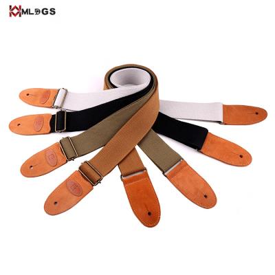 China Comfortable Custom Solid Cotton Guitar Strap Acoustic Guitar Shoulder Strap for sale