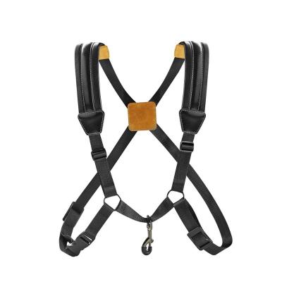 China Wholesale High Quality Strong Leather Saxophone Harness Alto Saxophone Shoulder Straps for sale